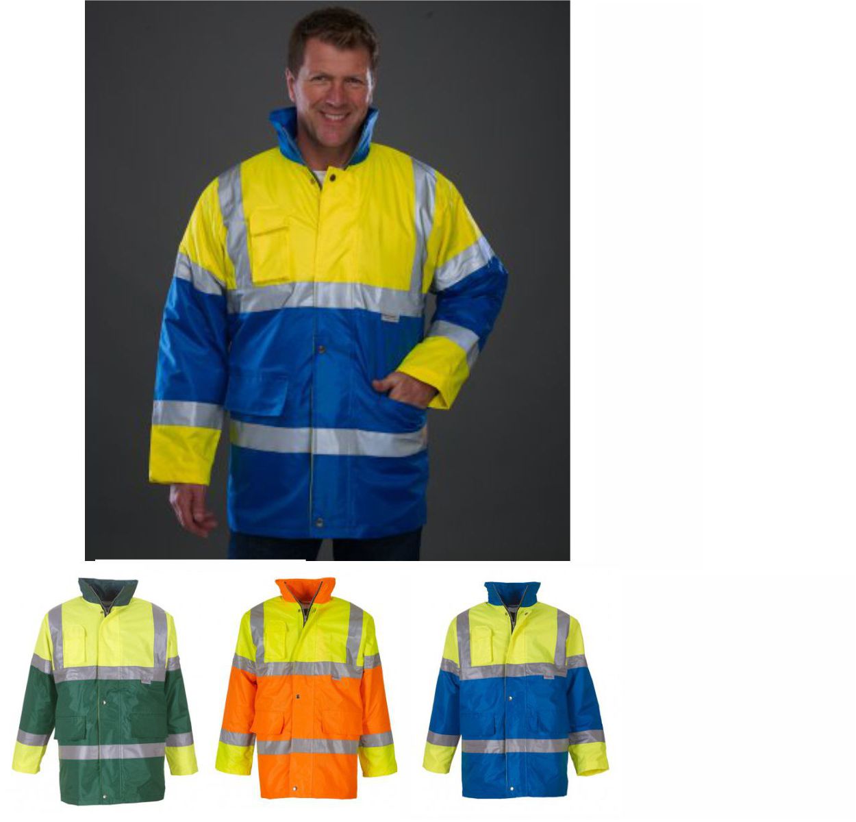 Yoko YK205 Hi Vis Contrast Jacket  Yoko YK205 Hi Vis Contrast Jacket